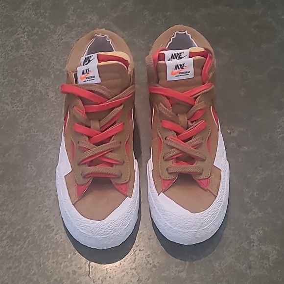 NWOT Nike  Blazer Low Sacai British Tan Sneakers Womens Sz 8.5 - Picture 3 of 12